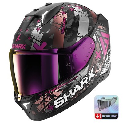 Shark SKWAL i3 Hellcat schwarz/chrom/pink Sport Touring Urban Motorrad Helm