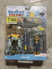 Roblox DevSeries SHARK BITE 2: SHARK CAGE Figure Set + Exclusive Virtual Code