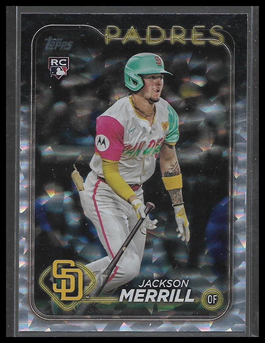 2024 Topps Update #US210 Jackson Merrill Silver Crackle Foilboard