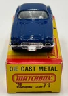 Vintage 1982 Matchbox 1962 Corvette Lesney England #71 Die Cast Metal Car New