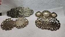 4 Metal Vintage Hair Clips 2 Phillips 1 Korea 1 Not Marked 1970s-1980s, Retro