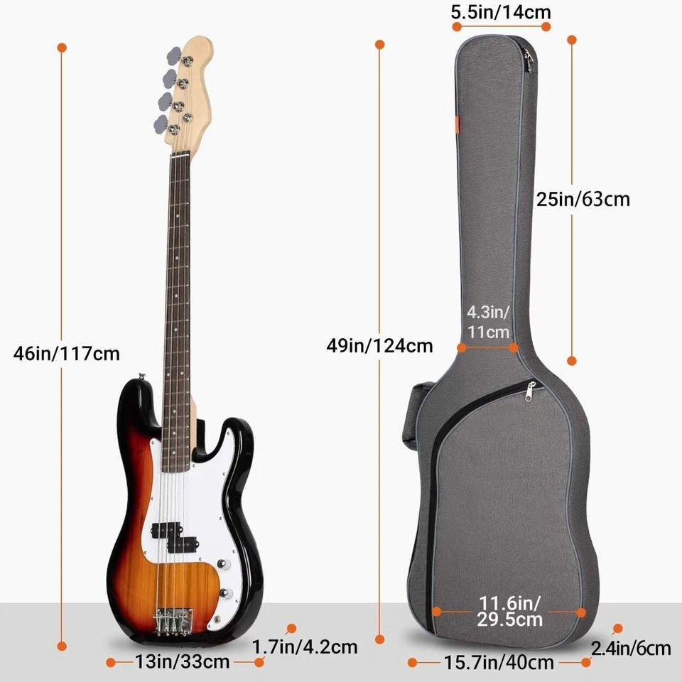 Electric Bass Backpack Gig Bag: Protective, Lightweight, and Spacious Grey Case - Image 4 of 4