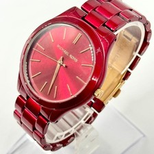 Orologio MICHAEL KORS funzionante quadrante rosso quarzo MK-3895