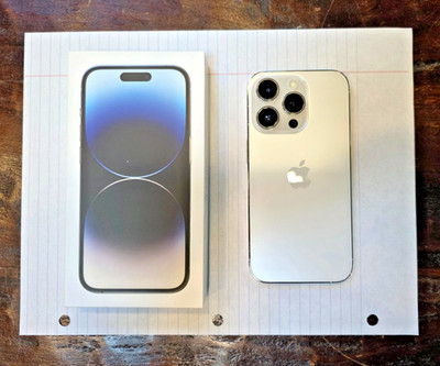 Apple iPhone 14 Pro - 128 GB - Silver (Unlocked), 77% Battery Health