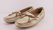 Clarks Artisan Gold, Brown Lace Accent Trim Leather Loafers. 6.5 M