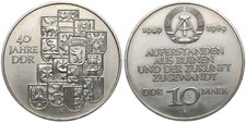 Germania - DDR 10 MARCHE Monete Commemorative 1966-1990 A - Vari Anni