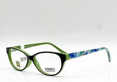 NEW D'AMATO EYEWEAR DK241 BLK/GREEN BLACK/GREEN AUTHENTIC EYEGLASSES 44-13