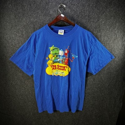 Robots 20th Century Fox  The Gangs All Gears   2005 Blue Movie Promo T-Shirt XL