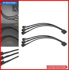 Molex to 4 Pin Fan Adapter Cable 10 Inch 12V PC Case Cooling Splitter 2 Pack