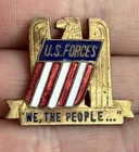 WWII WW2 We The People US Forces Military Support Sweetheart Home Front Pin