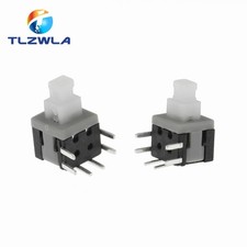 10PCS 0.23 x 0.23 in Push Button Switch On Off DPDT Self-Lock Through-Hole PCB