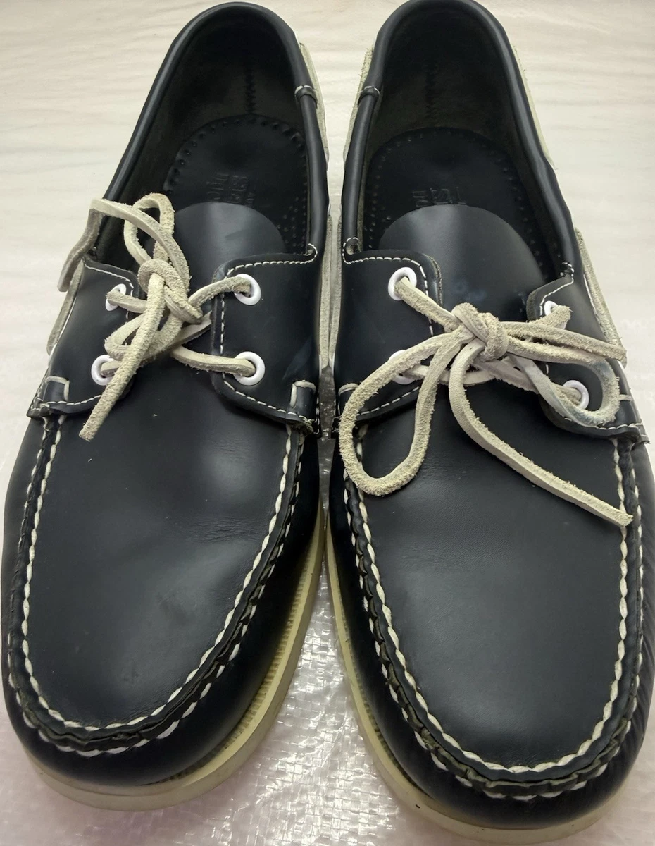 White Leather Boat Shoes for Men for sale | eBay display picture 1