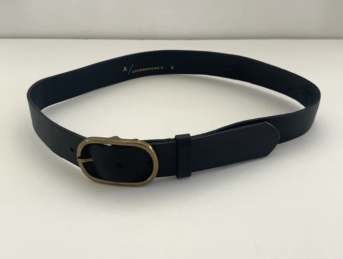NWOT Anthropologie Cross Buckle Leather Belt In Black  Size Small NWOT Anthropologie ADA leather Buckle Belt in Pink Size Medium main image 3