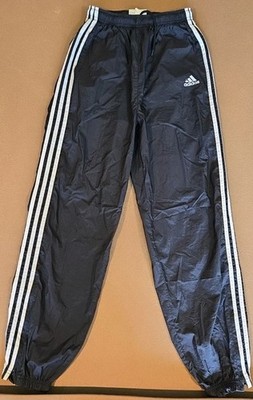 Vintage Adidas Pants Mens XL Black Nylon Track Windbreaker 3