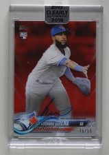 2018 Topps Clearly Authentic Auto Red 15/50 Richard Urena #CAA-RU Auto 08jk