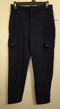 Old Navy Boys 14-16 StretchTech Tapered Cargo Pants NAVY Water Resistant OB26