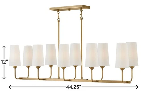 Hinkley Lighting - Lewis - 50W 10 LED Linear Chandelier In Traditional Style-12 - Picture 2 of 4