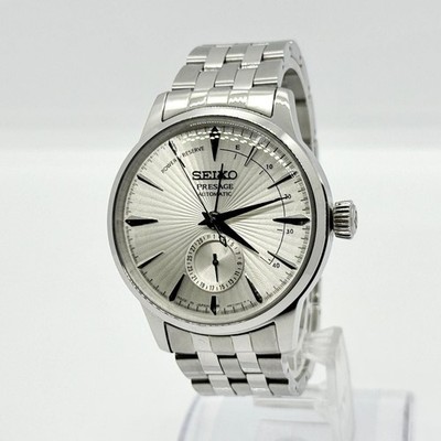 SEIKO Presage Power Reserve 4R57-00E0 Date Silver | eBay