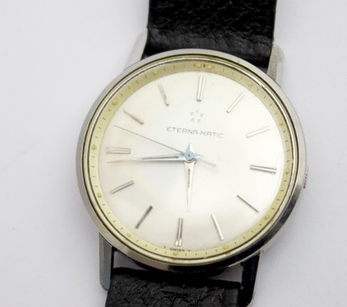 Orologio da polso vintage Eterna-Matic uomo uomo automatico funzionante orologio eterna matic - Foto 5 di 9