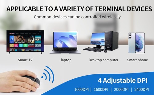 Ergonomic Vertical Wireless Rechargeable Mouse - Comfortable, Efficient, and Pre - Picture 4 of 8