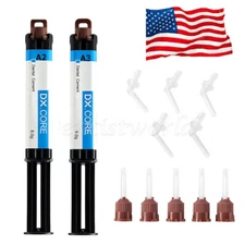 Dental Dual Cure Flowable Composite Resin Refill Core Build Up 8g Syringe A2 A3
