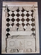 postcard art Bergamo Italy Medea Colleoni's grave tomb Cappella Colleoni unposte