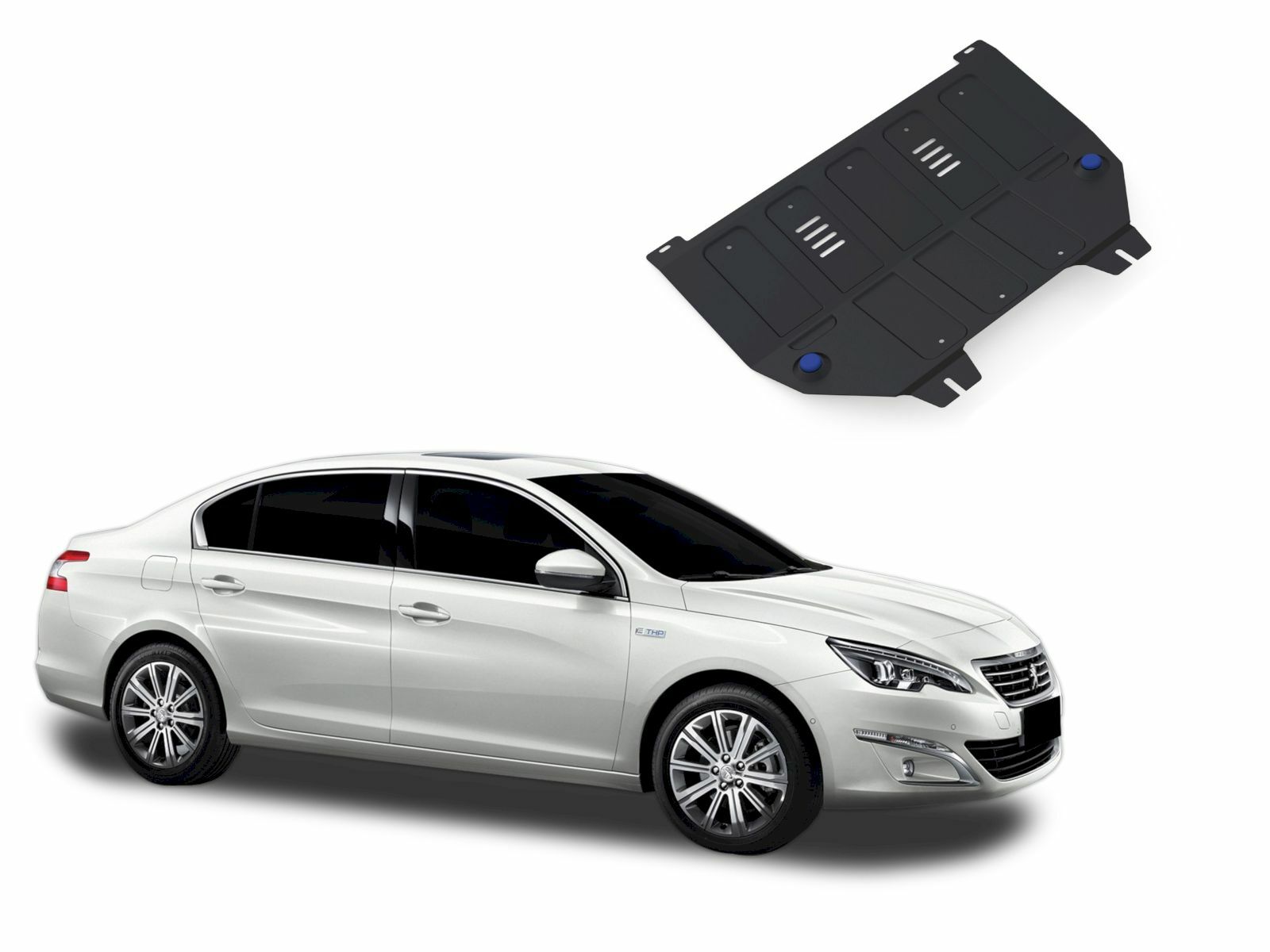 Protection sous moteur en acier pour Peugeot 408 dès 2012 avec fixations