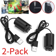2Pcs Micro Mini 12V DC Quiet Brushless Motor Submersible Water Pump 1M Cable US