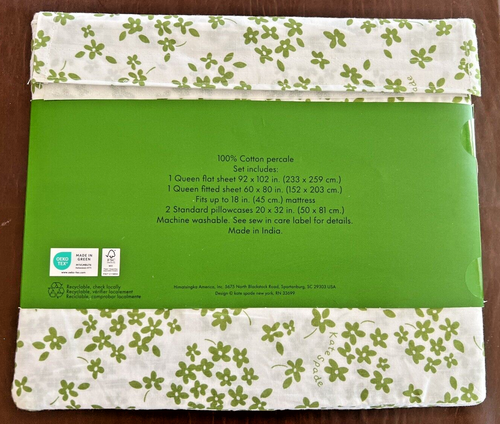 Kate Spade Green Flower Queen 4-teiliges Blatt-Set St Patricks Day - Bild 2 von 3
