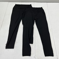 Black 2 Pack Pocketed Full Length Ankle Leggings Womens Size Large/X-Large