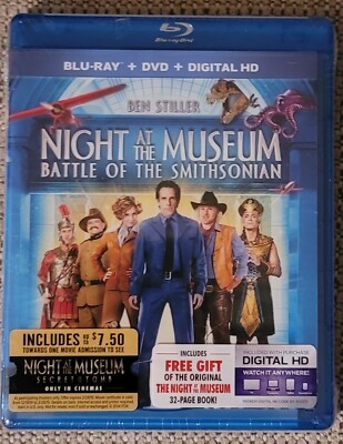 Night at the Museum: Battle of the Smithsonian (Blu-ray/DVD Digital) NEW Sealed