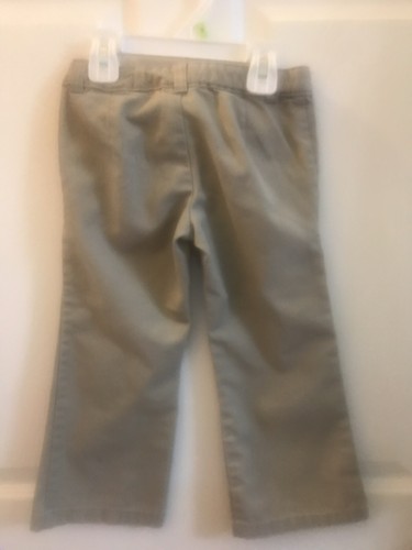 Girl’s French Toast Preowned Uniform Pants Adjustable Waist size 4 Tan - Picture 2 of 3