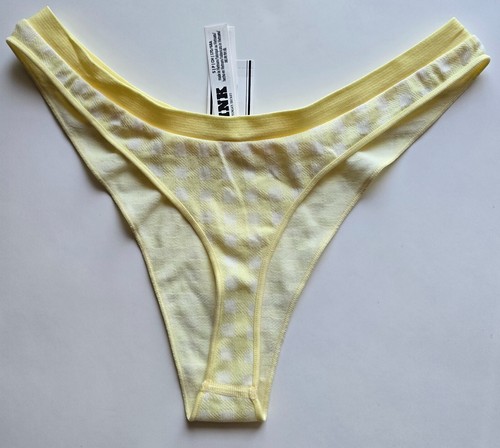 Victoria’s Secret PINK Limited Edition BLING Wink Strappy Thong Panty Yellow - S - Picture 4 of 4