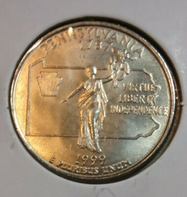 1999 Pennsylvania P State Quarter - BU - Uncirculated