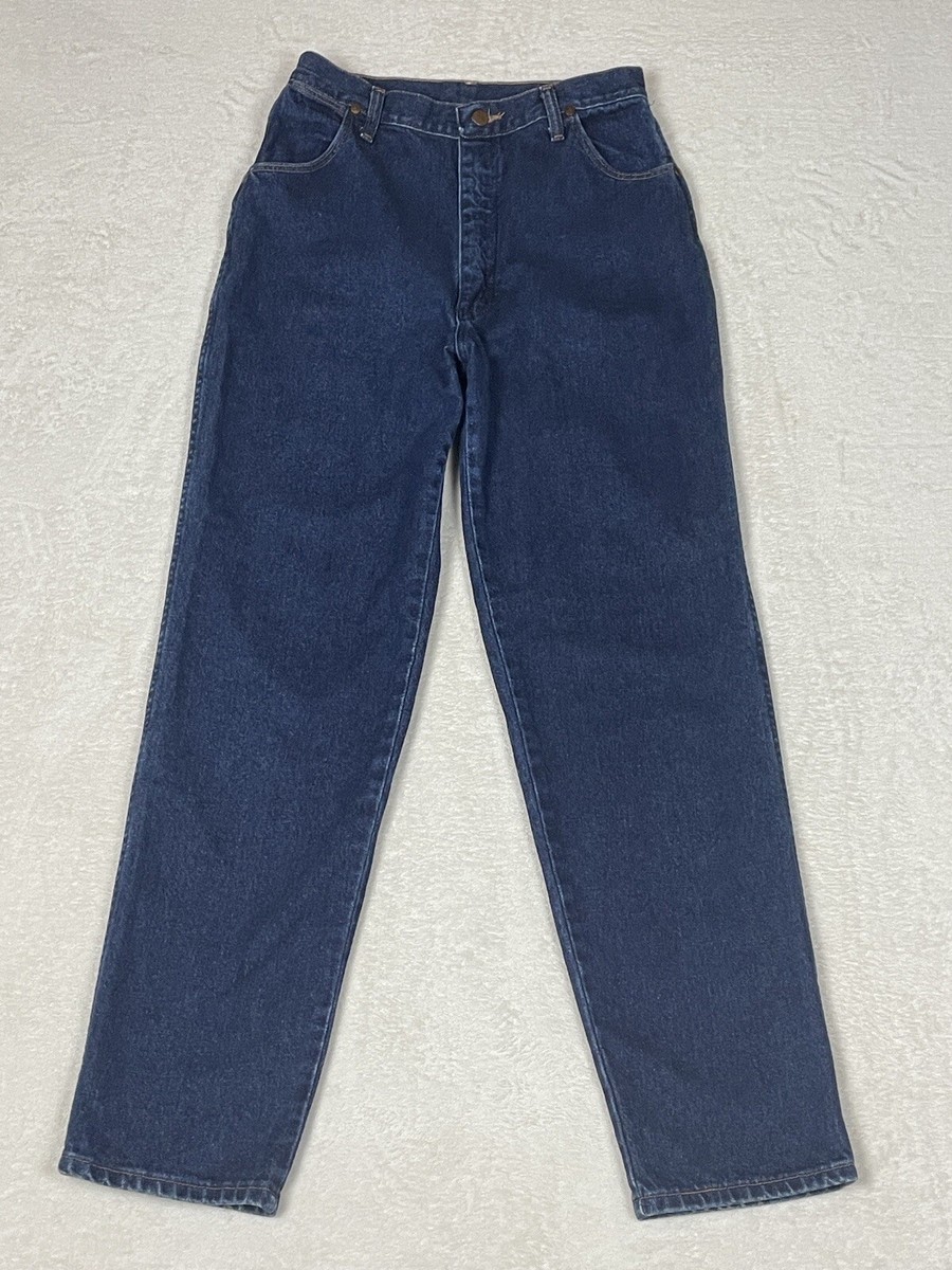 Vintage Wrangler Mom Jeans Size 11/12 Dark Wash 80s Denim High