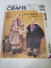 McCall's 6370, IOLA And OREN OINKER, with baby, 4" -23" dolls, Uncut