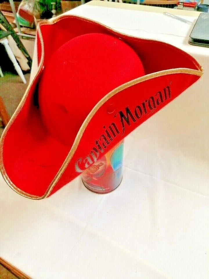 Captain Morgan whisky rojo sombrero boina gorra gorro vintage marinero pirata vaquero Foto 3 de 3