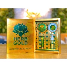 3x Herb Gold Set Lotus Extract Skin Care Tighten Pores Ship To Day.