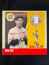 1990 HOF Legends of Baseball 500 HR Club Mel Ott Pure (.999) Silver Coin