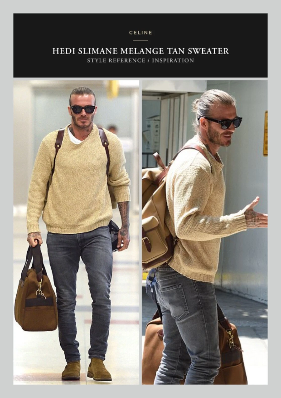 Maglione Best Dressed $1.500 con tasse Hedi Slimane CELINE Melange Lana lana marrone