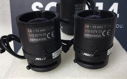 Lot 3 PELCO Security Camera Lenses 2.8-12mm 5-50mm Auto Iris 1/3 CS 1:1.4 TESTED - Picture 2 of 10