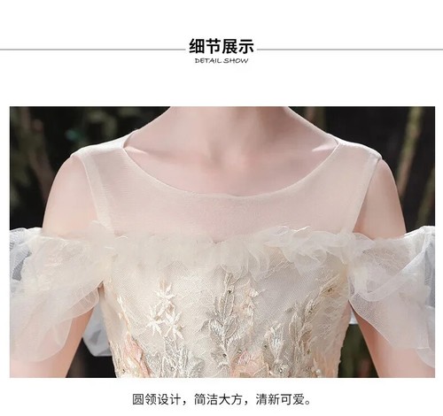 Elegant Girl Prom Princess Formal Dress Long Sleeve Girl Dress Party Ball Gown - Picture 16 of 18