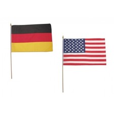 Fahne Holzstiel 30 x 45 cm Nationalflagge Deutschland USA Landesflagge Flagge