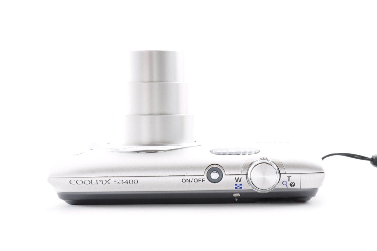 Nikon Coolpix S3400 Crystal Silver w/ SD Card Exc+5 Compact