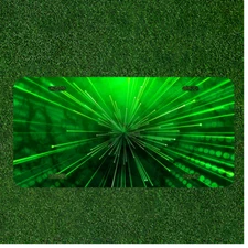 Custom Personalized License Plate Auto Tag With Green Matrix Like Design