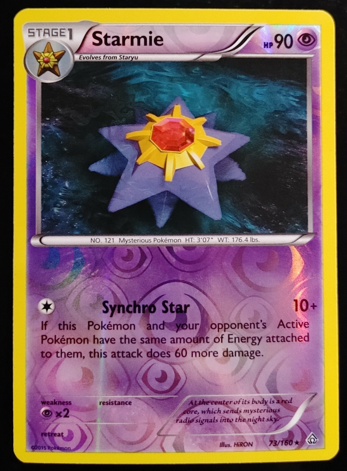 Starmie - 73/160 - Rare - Reverse Holo - XY: Primal Clash - Pokémon