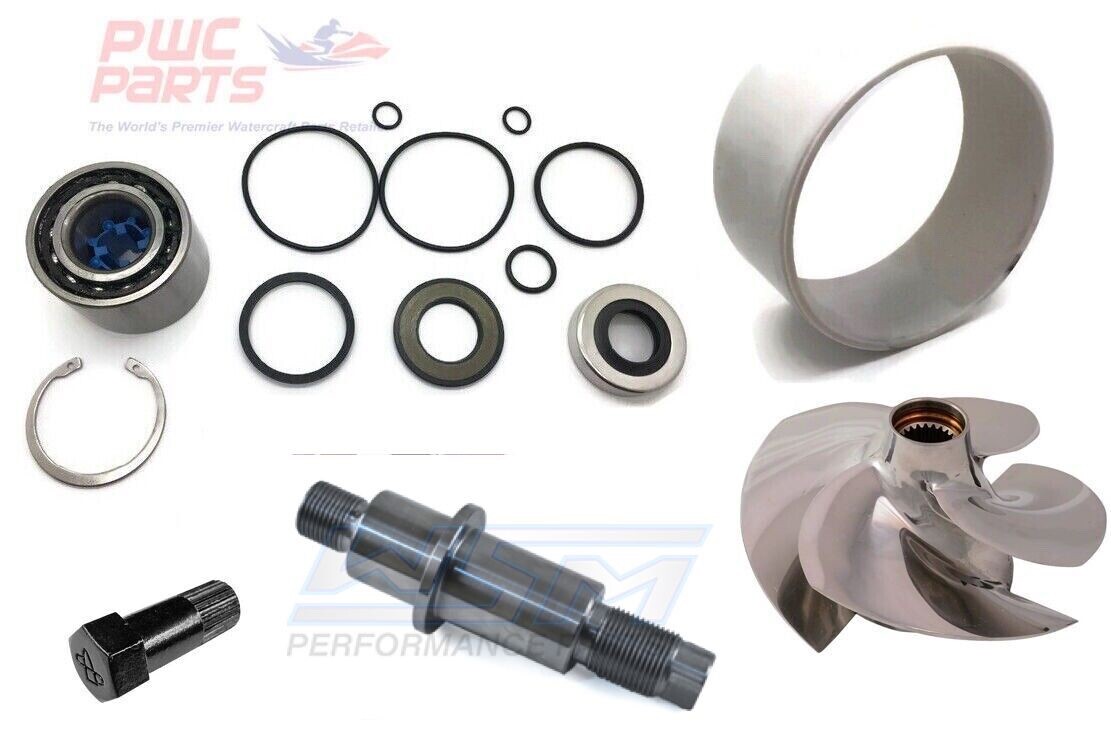 For SeaDoo Jet Pump Rebuild Kit Wear Ring Impeller Shaft Seal Oil 951 XP GTX RX DI - Foto 4