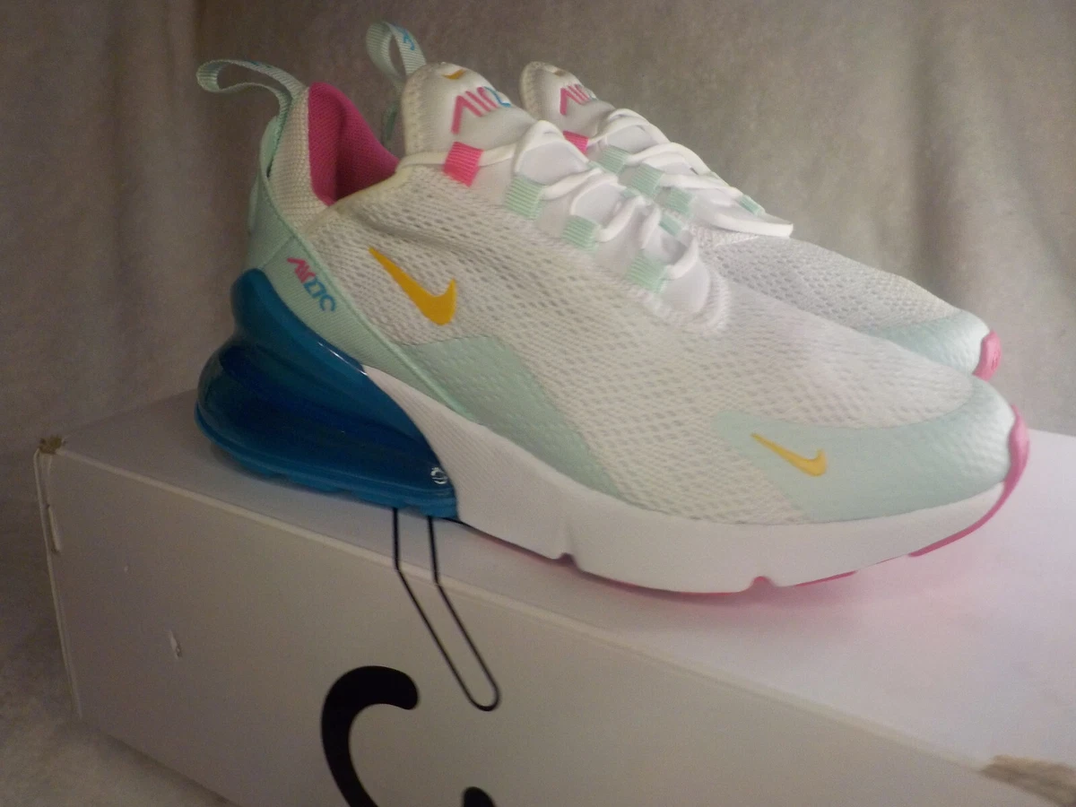 enkel en alleen Kluisje lens Nike Air Max 270 - CJ0568-100 - White / Pink / Blue / Yellow - Womens Shoe  Sz. 6 | eBay