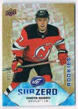 2019-20 ICE SUBZERO GOLD NIKITA GUSEV ROOKIE 03/24 NEW JERSEY DEVILS #SZ-20