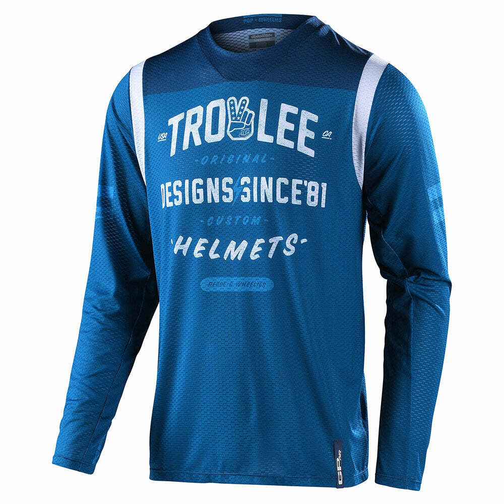 Troy Lee Designs GP Air Jersey Roll Out Slate Blue Medium *CLOSEOUT Was $42.00*